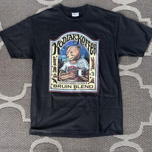 Ray Troll Raven's Brew Coffee Hanes Heavyweight Kodiak Koffee Bear Mint Cond LG
